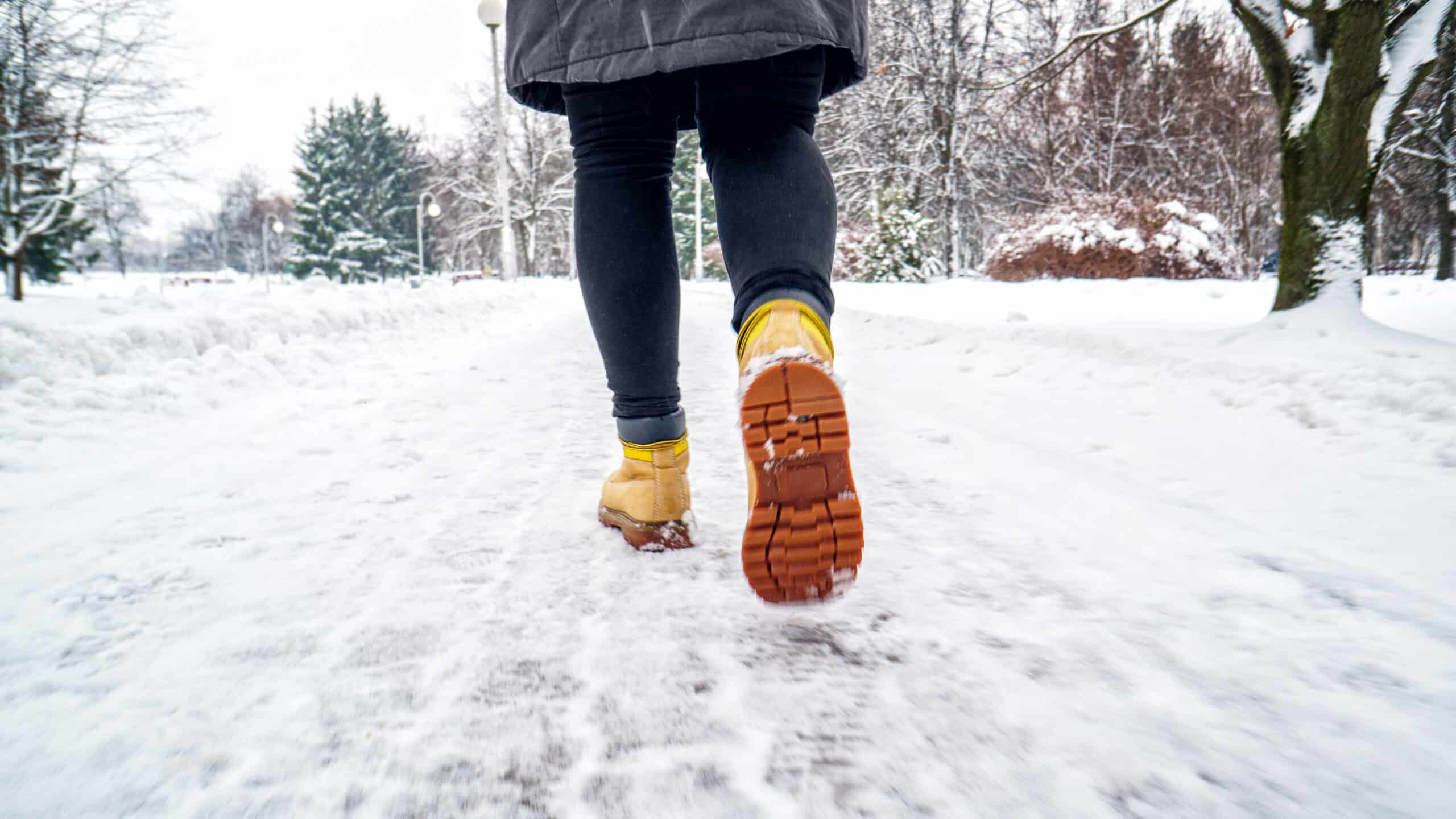 errore da evitare quando si cammina in inverno